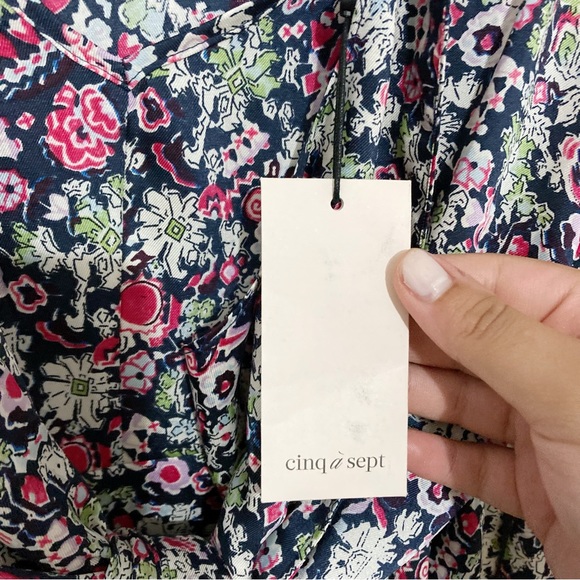 Cinq a Sept Quin Floral Midi Dress Size 10 NWT - Picture 9 of 16